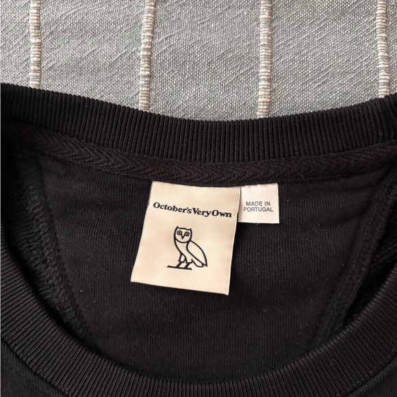 OVO Black Crew Neck Sweater with Gold Logo - Picture 3 of 16